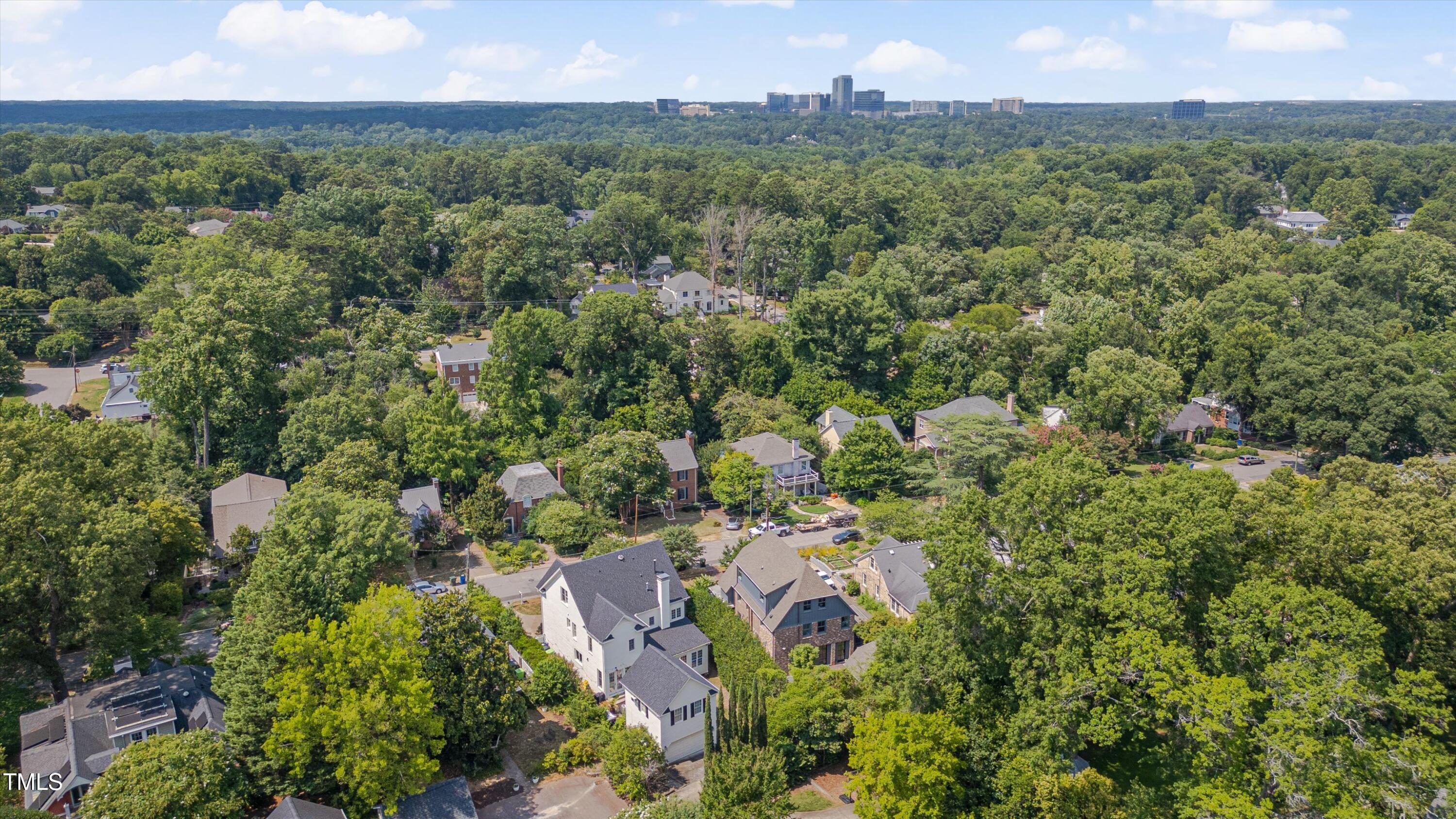 2306 Byrd Street Raleigh, NC 27608 - Photo 58 of 60 an aerial view of a houses with a yard