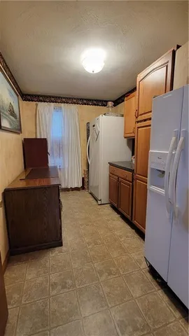 a storage room with cabinets