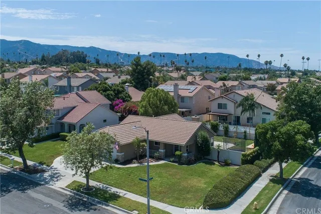 an aerial view of multiple house