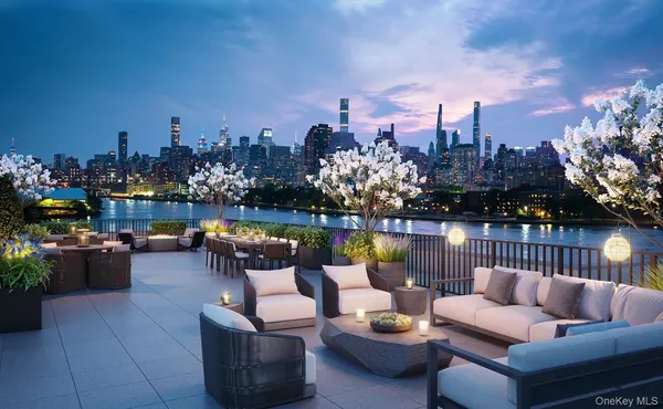 a outdoor living space with furniture and garden view