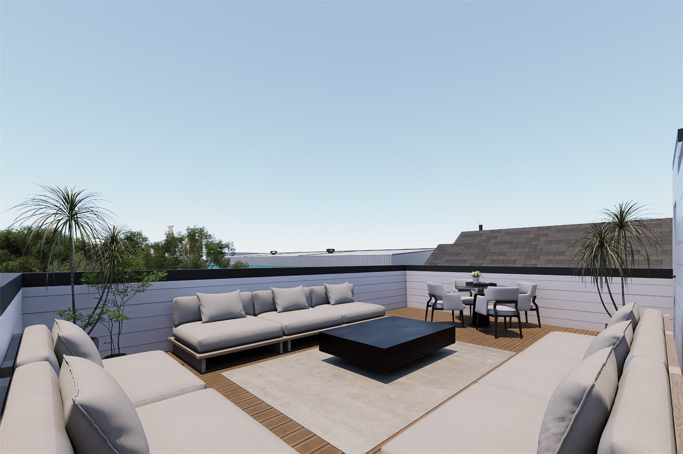 2905 Jones Street Houston, TX 77026 - Photo 5 of 23 a view of a terrace with a couch and a potted plant