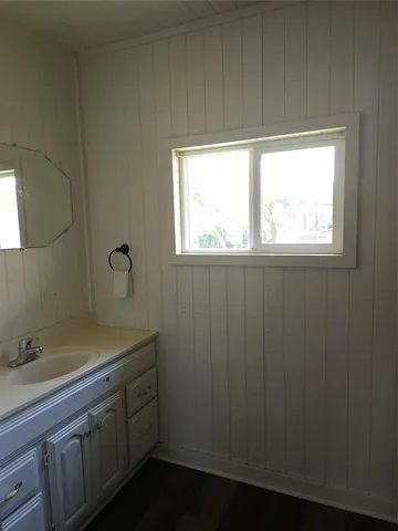 a bathroom with a sink and a vanity