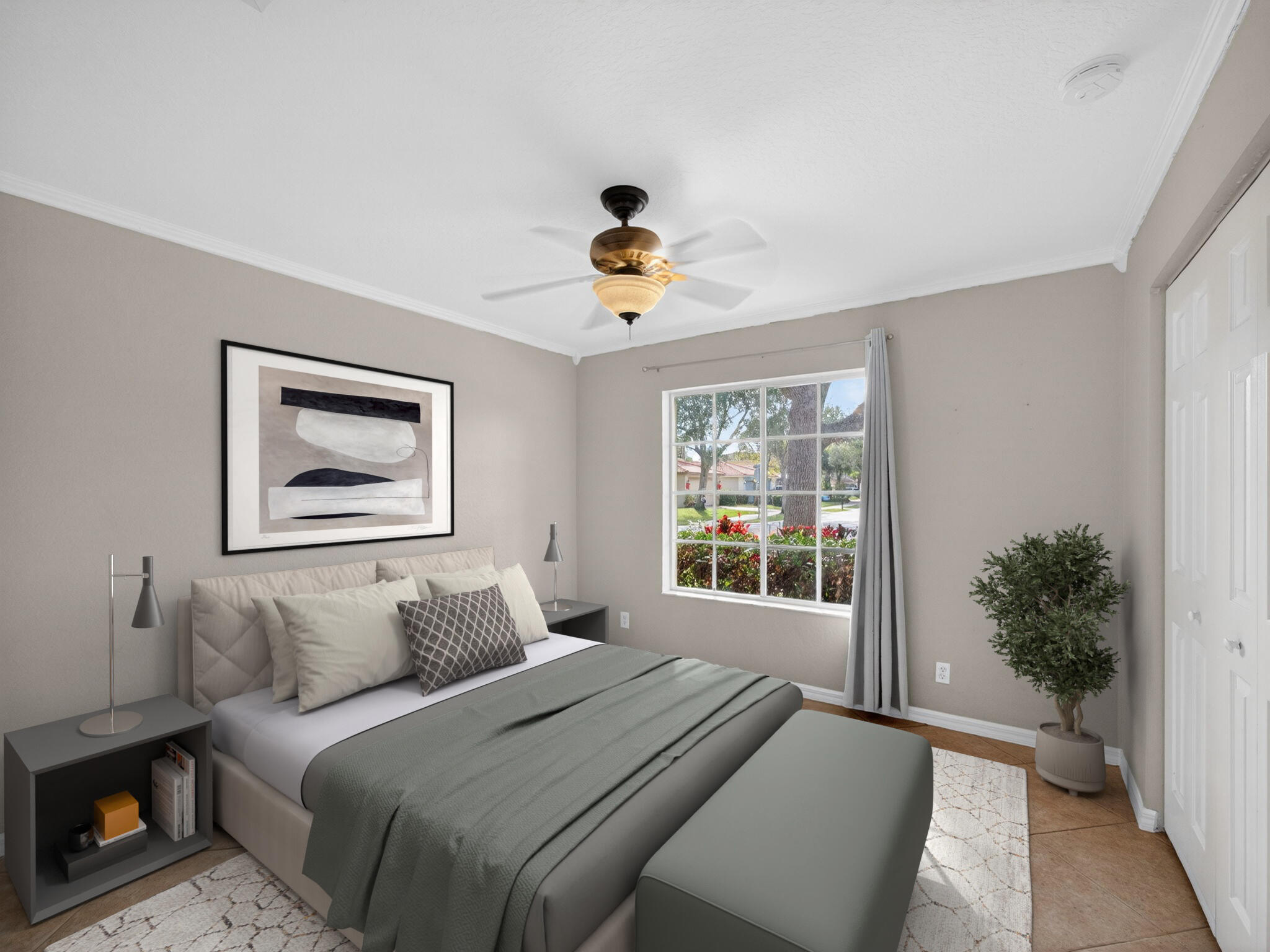 4358 Southeast Graham Drive Stuart, FL 34997 - Photo 21 of 38 a bedroom with a bed and a window