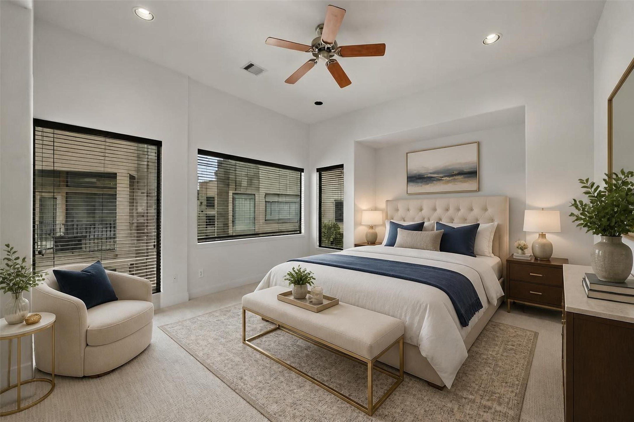 2413 Ralph Street, Unit 9 Houston, TX 77006 - Photo 12 of 19 **Virtually staged primary bedroom**