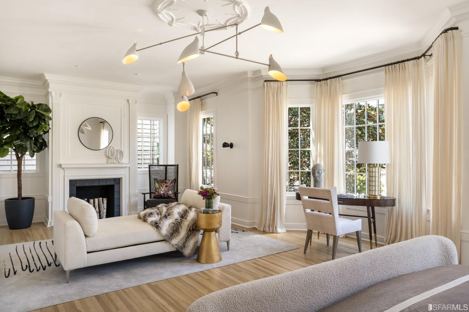 3007 Jackson Street San Francisco, CA 94115 - Photo 12 of 30 a living room with furniture and a fireplace