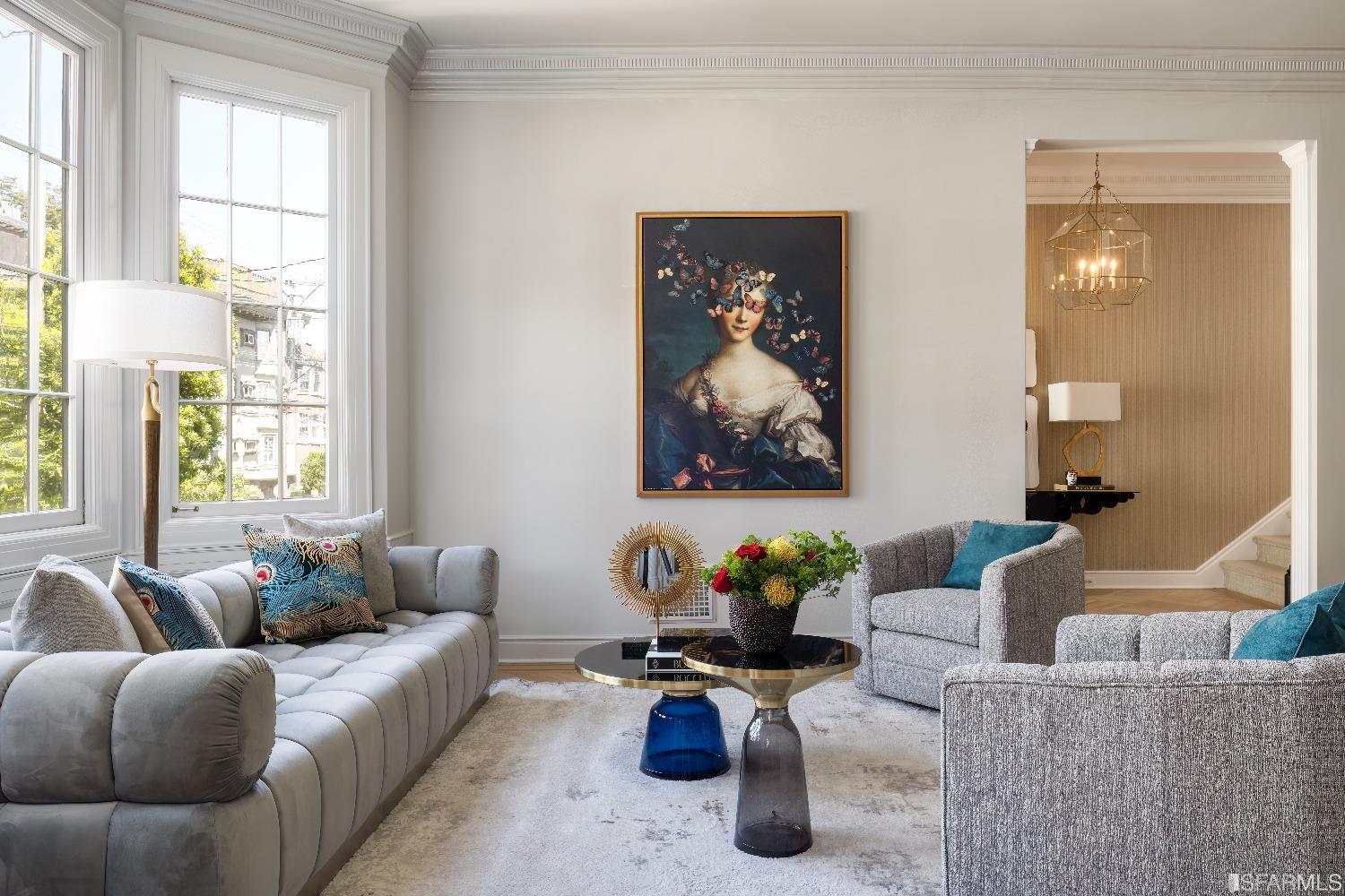 3007 Jackson Street San Francisco, CA 94115 - Photo 2 of 30 a living room with furniture and a large window