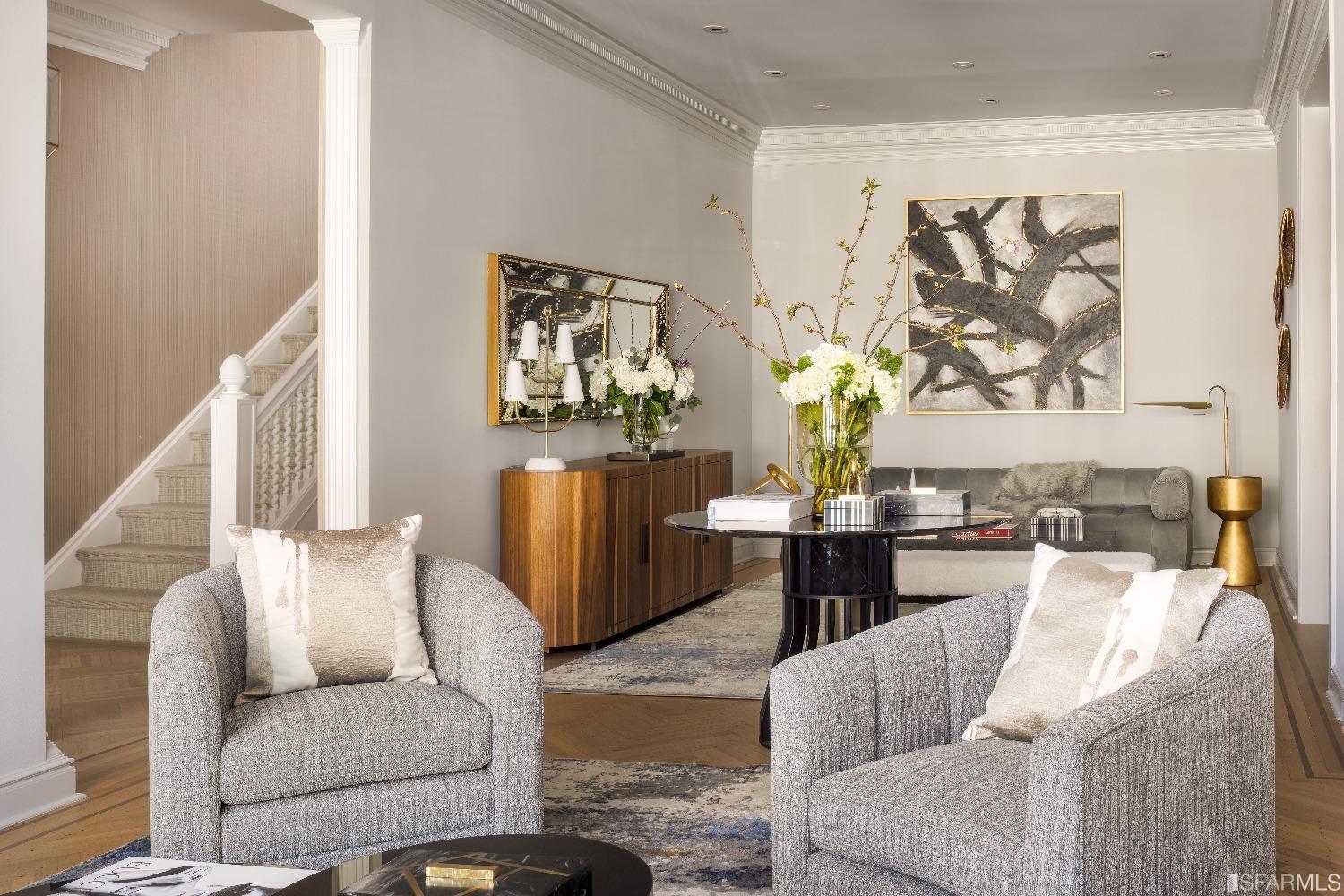 3007 Jackson Street San Francisco, CA 94115 - Photo 3 of 30 a living room with furniture and painting on the wall