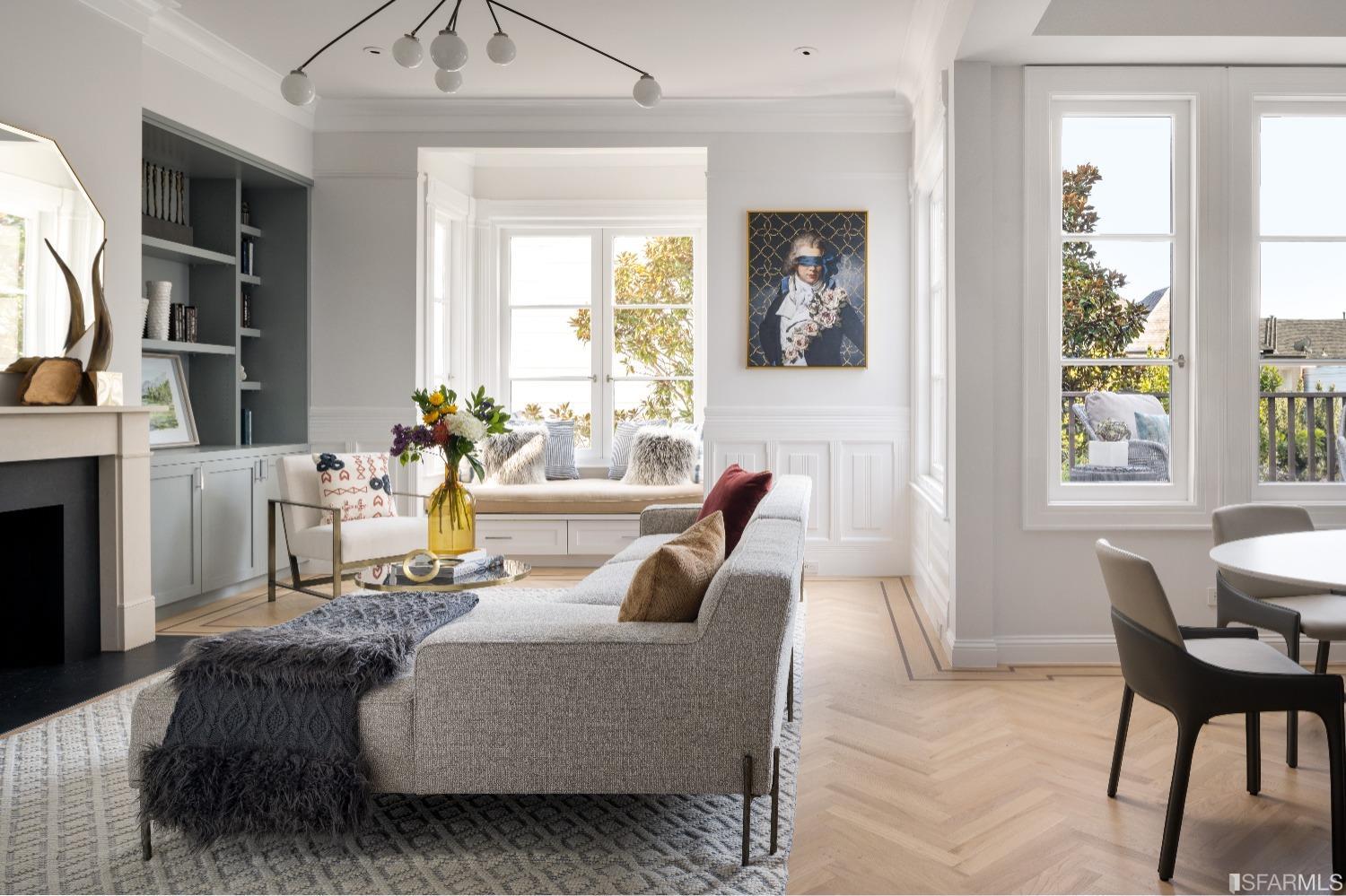 3007 Jackson Street San Francisco, CA 94115 - Photo 8 of 30 a living room with furniture dining table and a large window