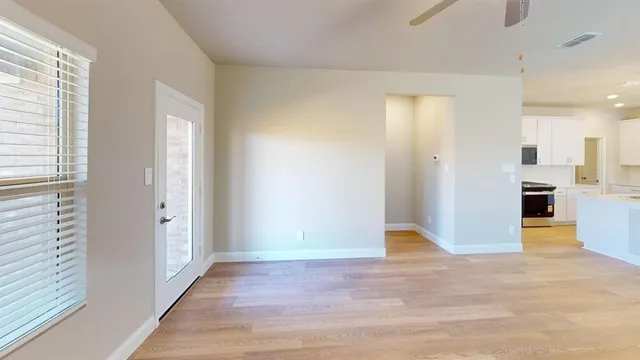 a view interior of the house and kitchen view