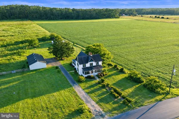 a view of a lake with a big yard