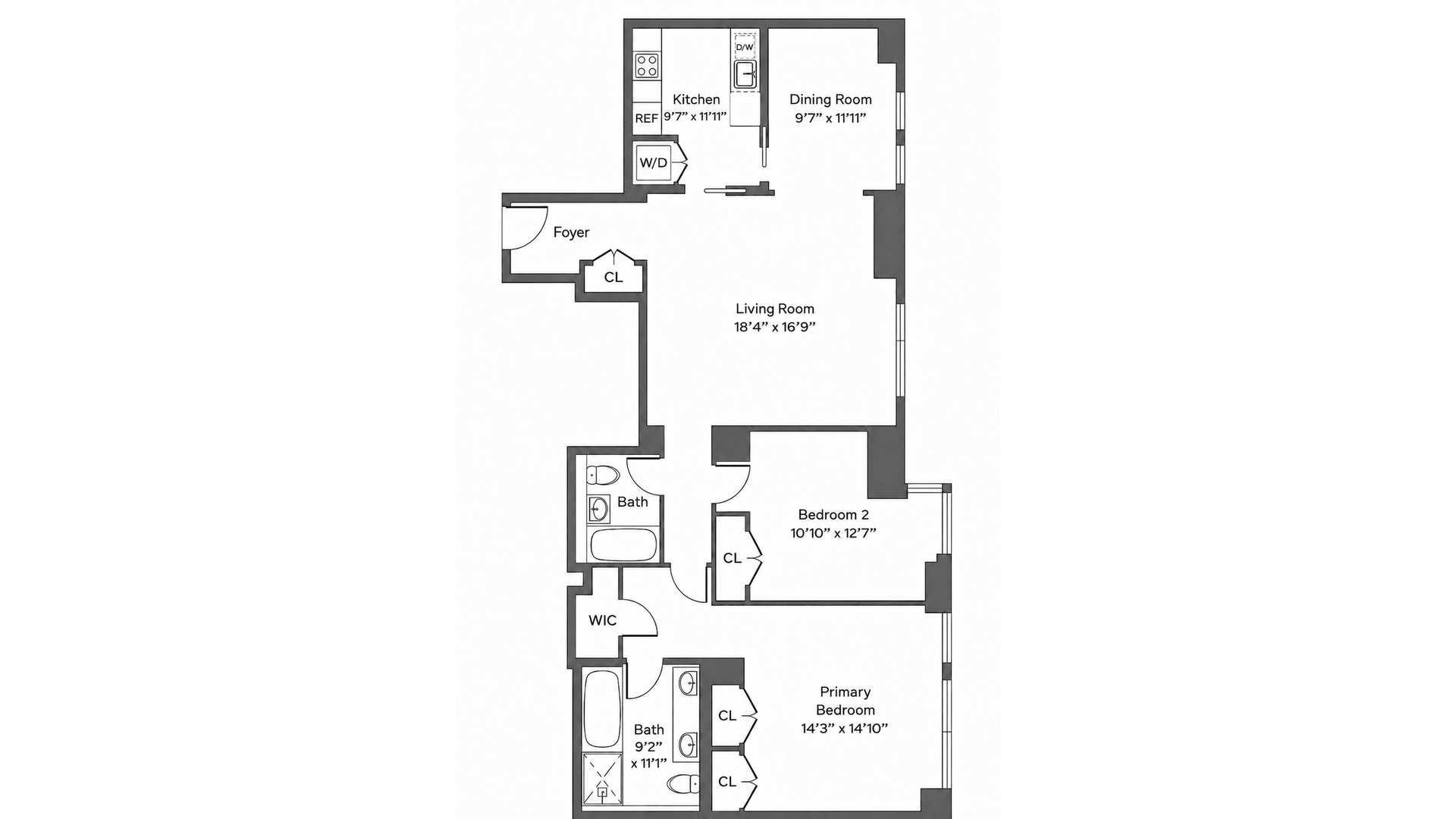 80 Riverside Boulevard, Unit 19B Manhattan, NY 10069 - Photo 18 of 18 a picture of floor plan
