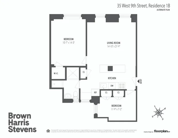 $865,000 | 35 West 9th Street, Unit 1B | Greenwich Village