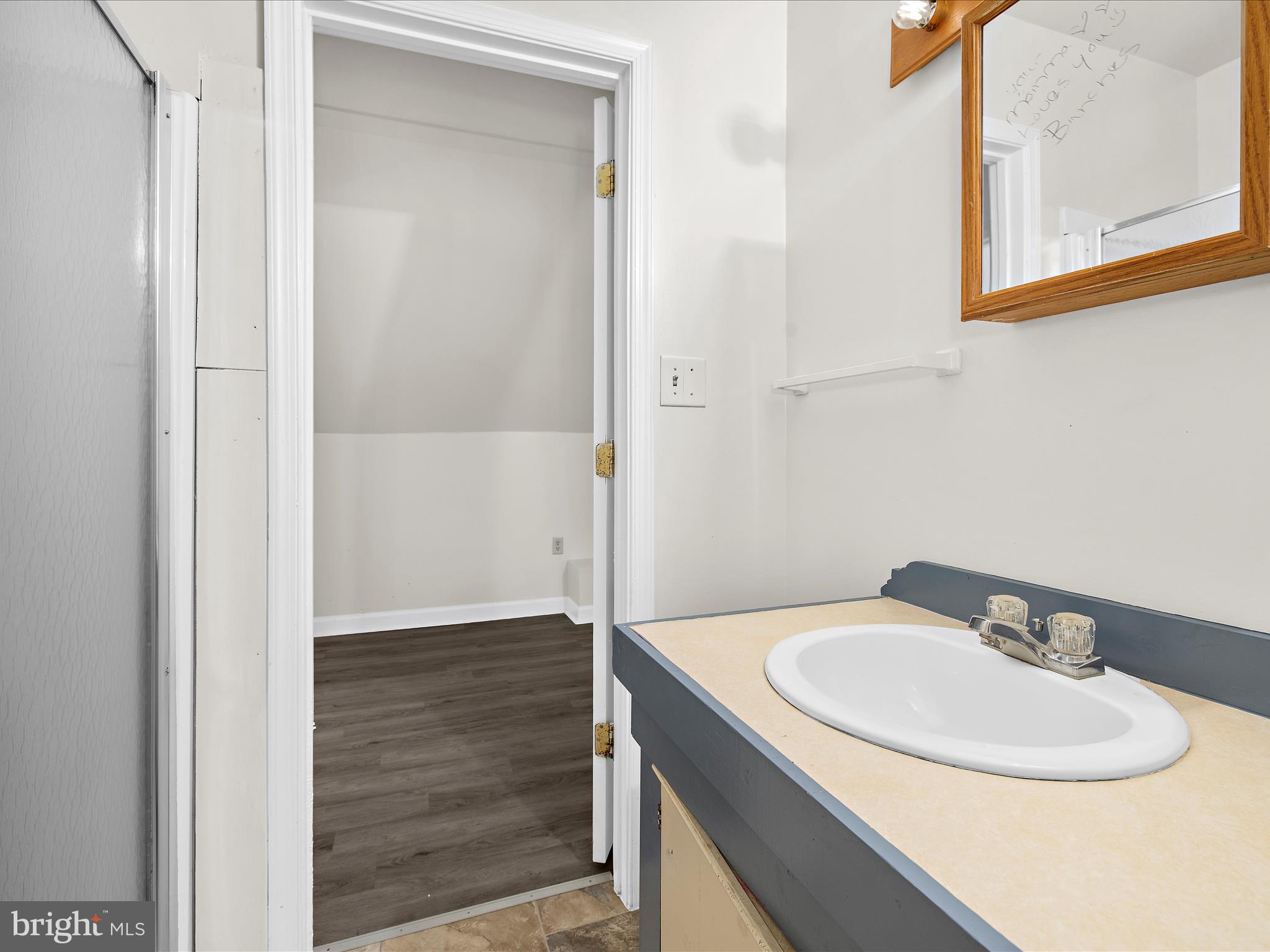 812 Roe Road Barclay, MD 21607 - Photo 21 of 46 a bathroom with a sink and a mirror
