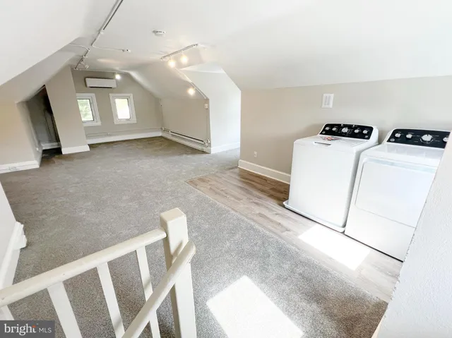 a view of a hallway with entryway