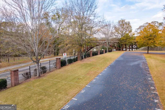a view of road with trees