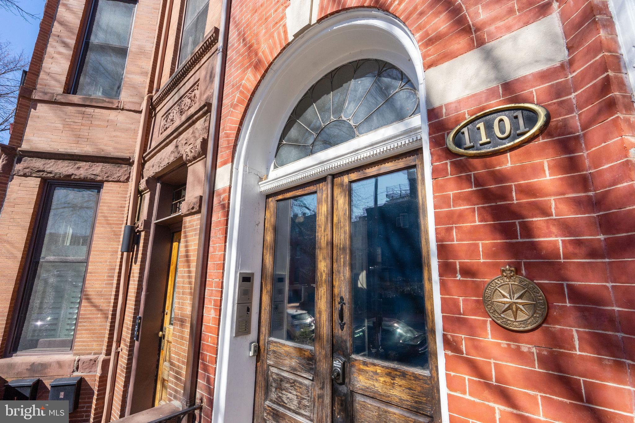 1101 P Street Northwest Washington, DC 20005 - Photo 4 of 50 Stunning front door and decorative glass transom