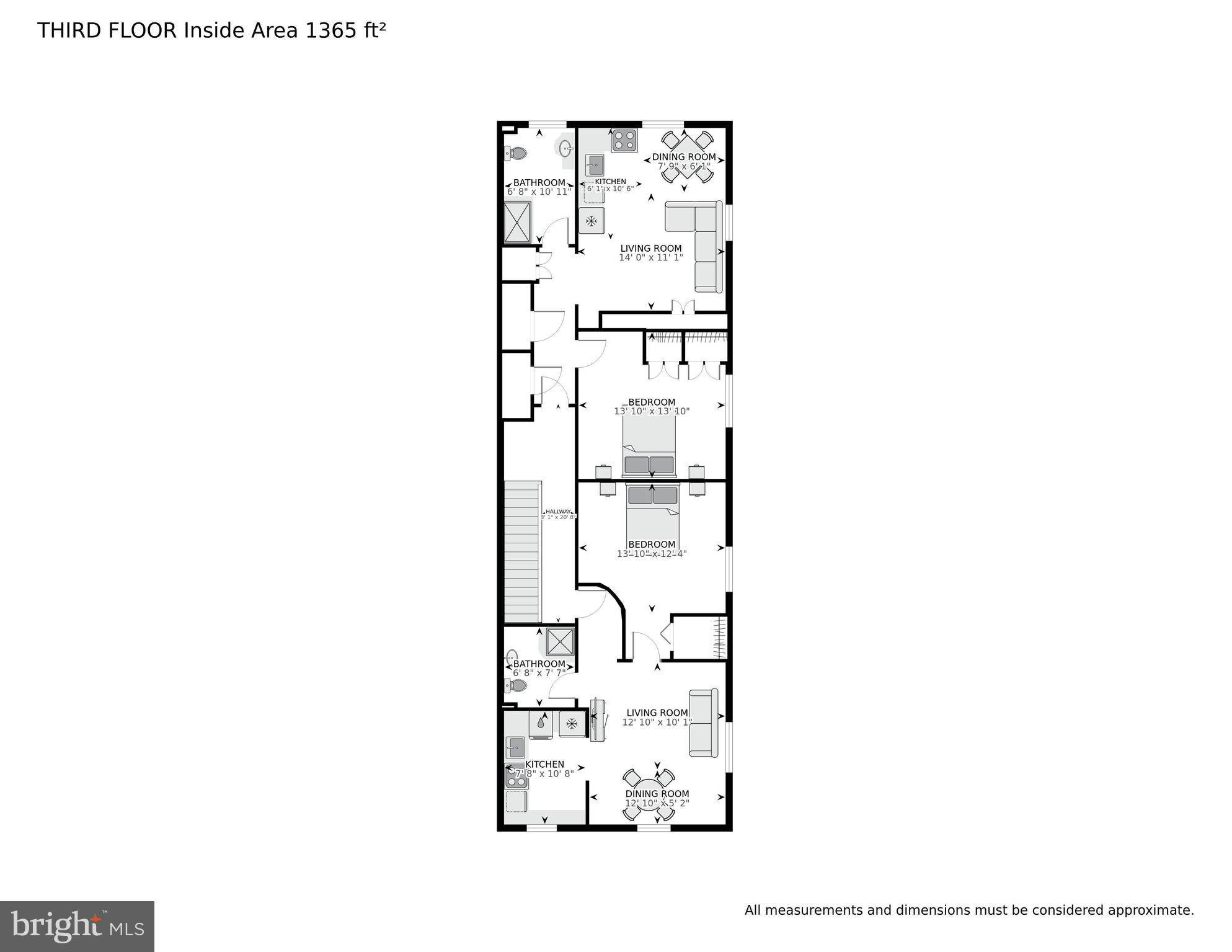 1101 P Street Northwest Washington, DC 20005 - Photo 48 of 50 Units 3F: 1BR/1BA, Unit 2R: 1BR/1BA
