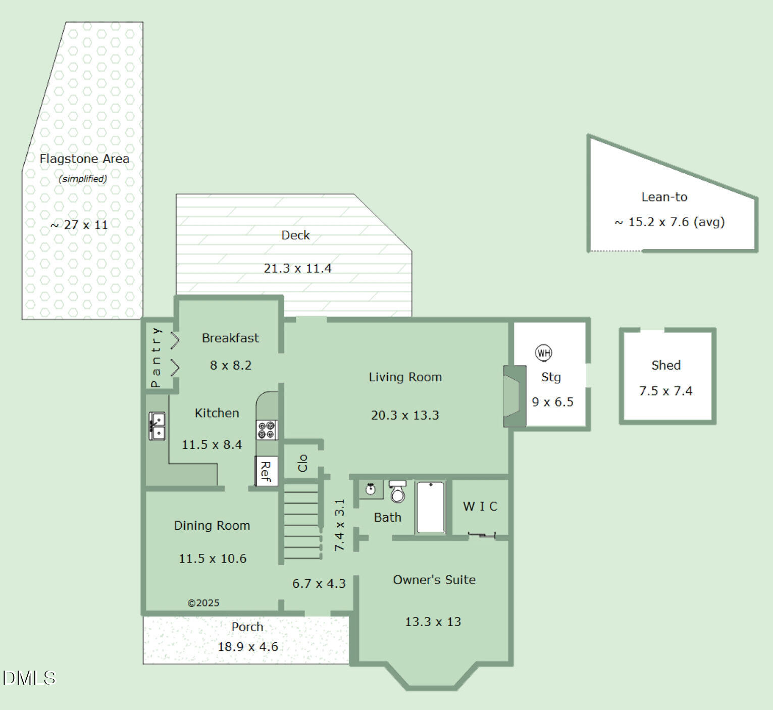 8213 Round Oak Road Raleigh, NC 27616 - Photo 59 of 60 Floorplan-1st-8213 Round Oak Road (Custo