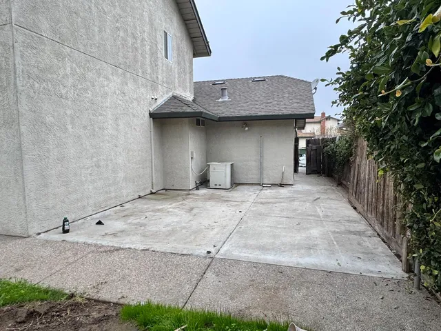 a backyard of a house