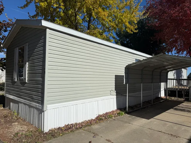 a view of a house with a garage