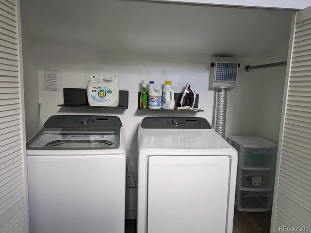 a view of washer and dryer