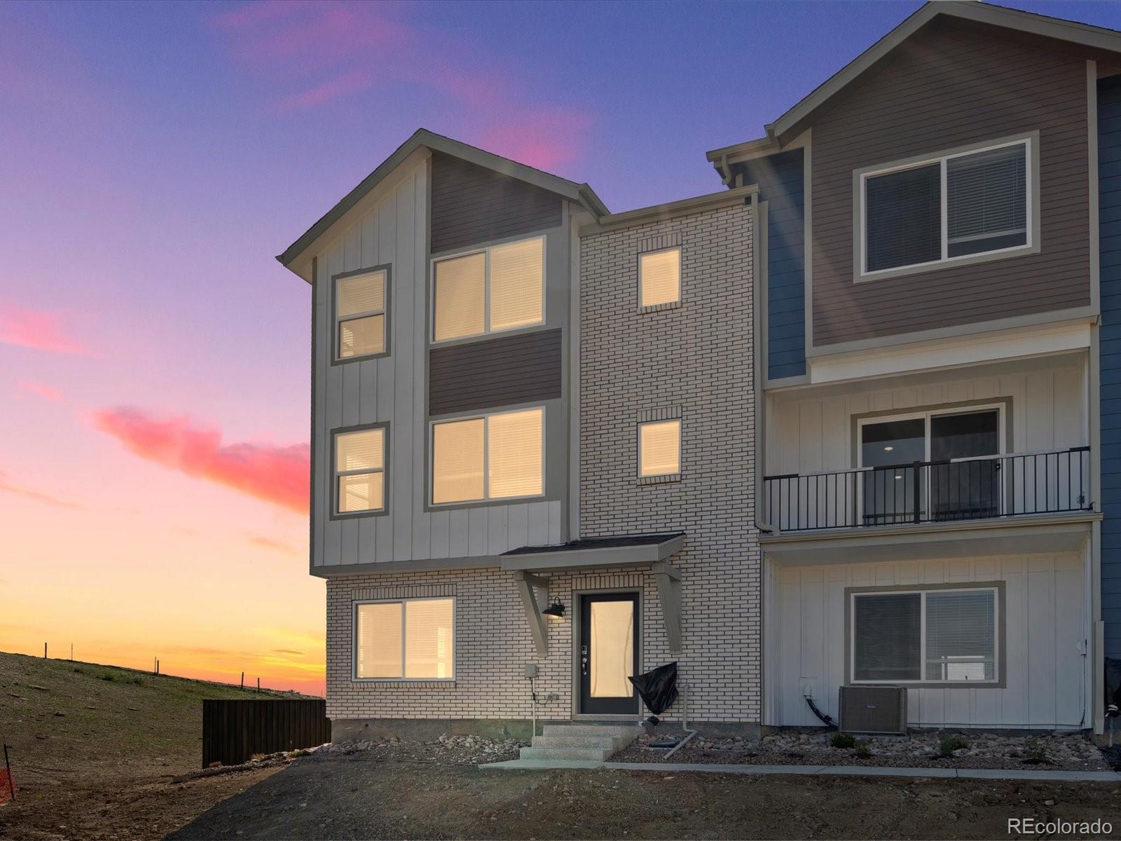 a front view of a building