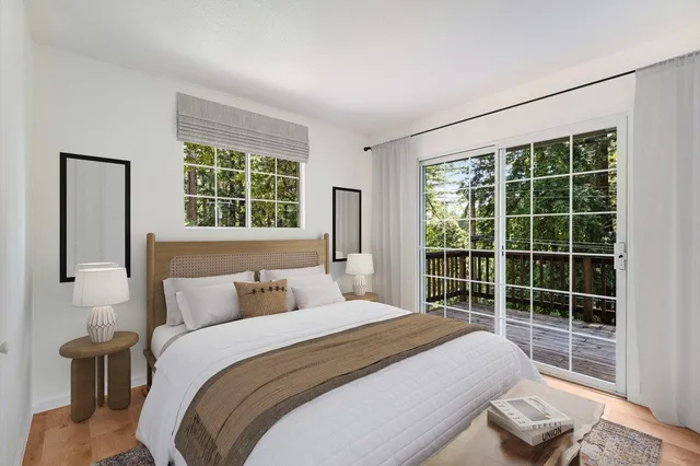 a view of empty room with windows