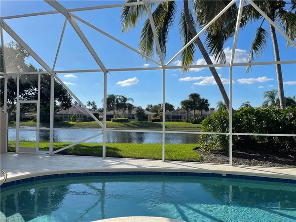a view of outdoor space yard and swimming pool