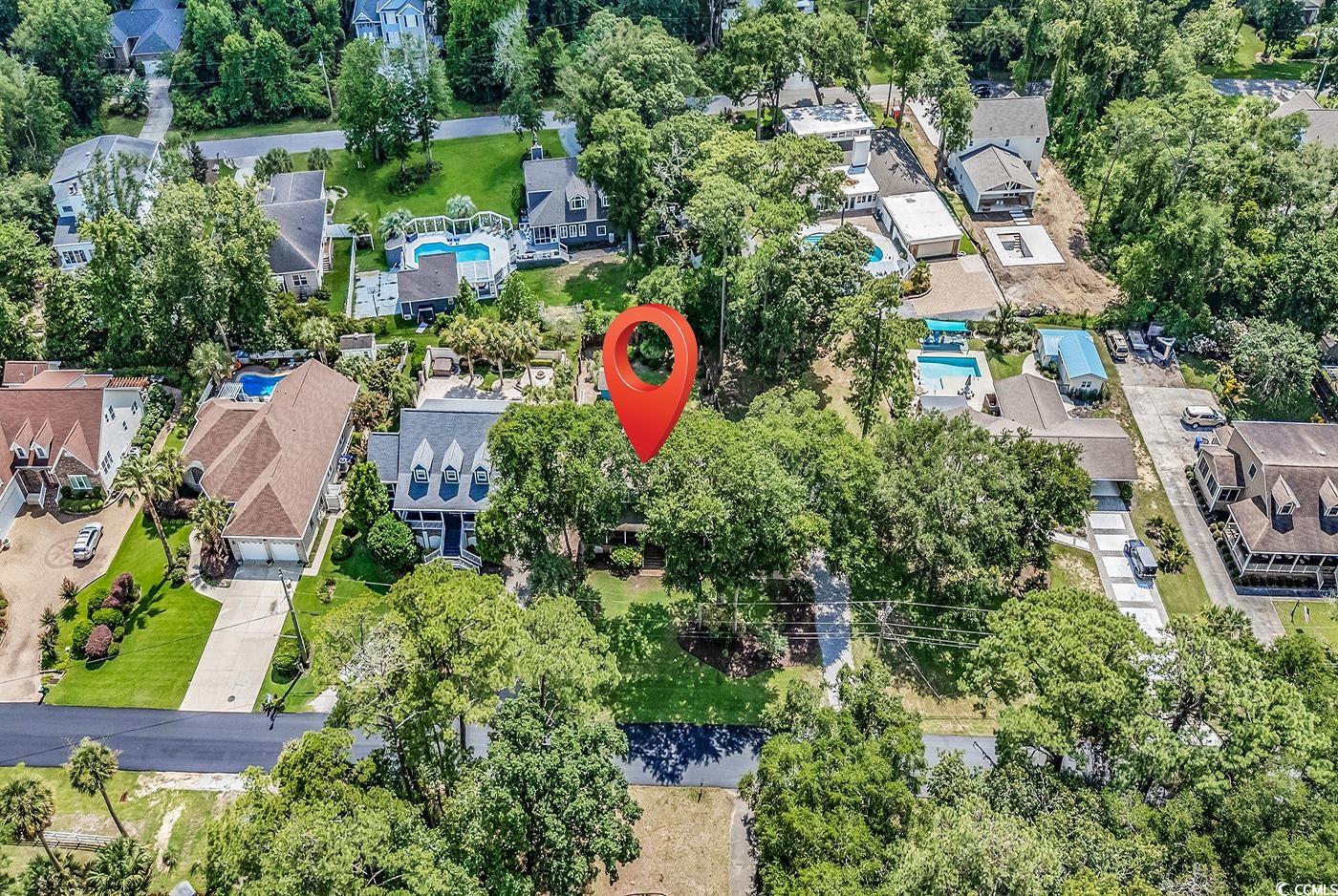 317 14th Avenue North Surfside Beach, SC 29575 - Photo 37 of 40 Aerial view of property and surrounding area featu