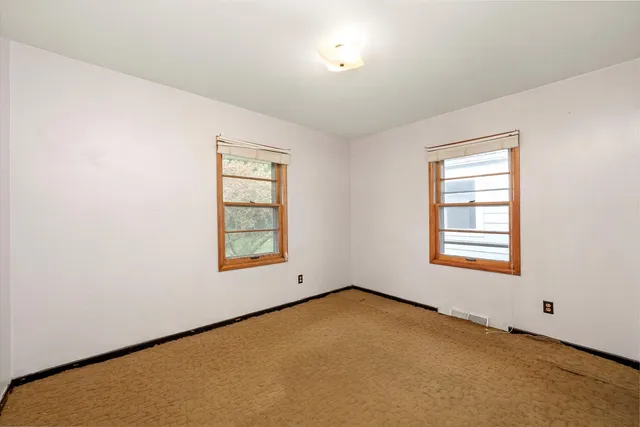 an empty room with a window