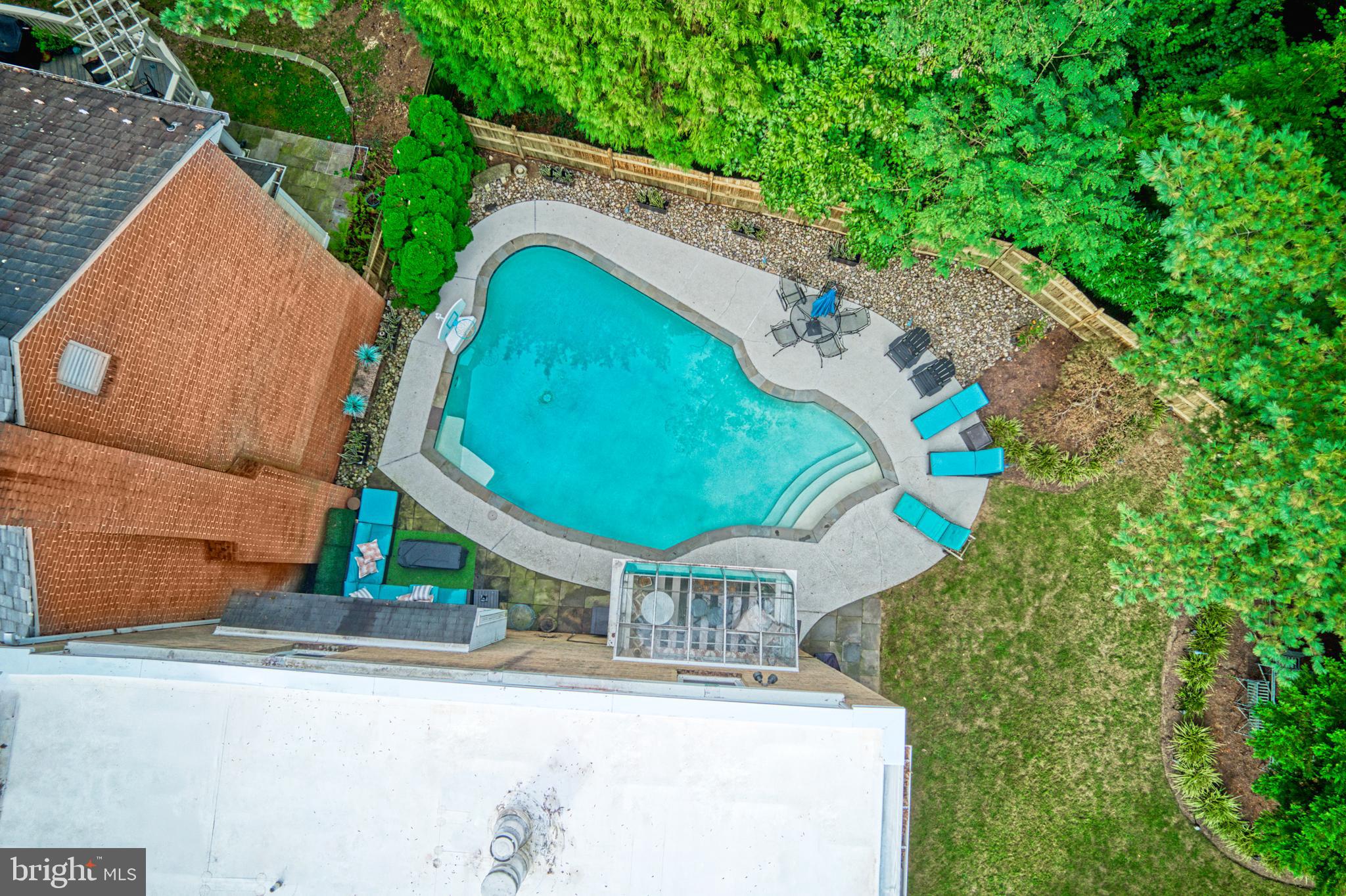706 Blueberry Hill Road McLean, VA 22101 - Photo 54 of 65 an aerial view of a house with outdoor space