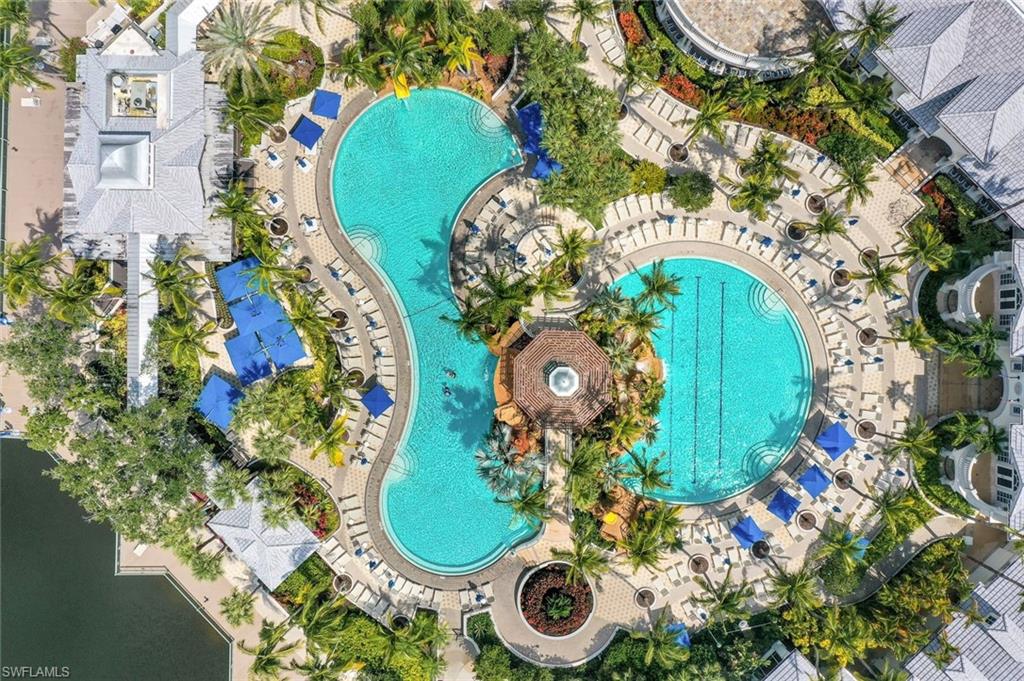 15495 Rio Ponace Court Naples, FL 34114 - Photo 38 of 43 Drone / aerial view of a pool