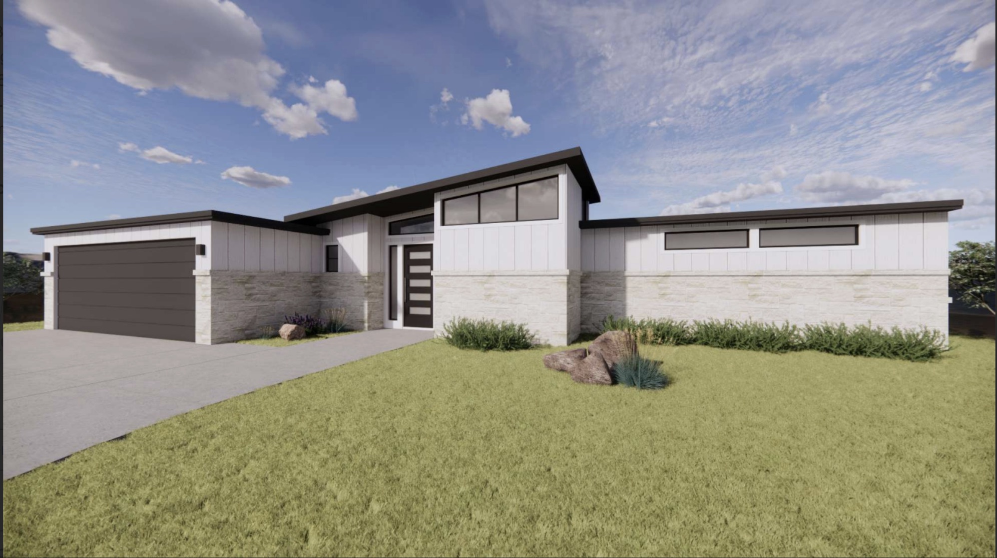 4106 Outpost Trace Lago Vista, TX 78645 - Photo 3 of 40 a front view of a house with garden