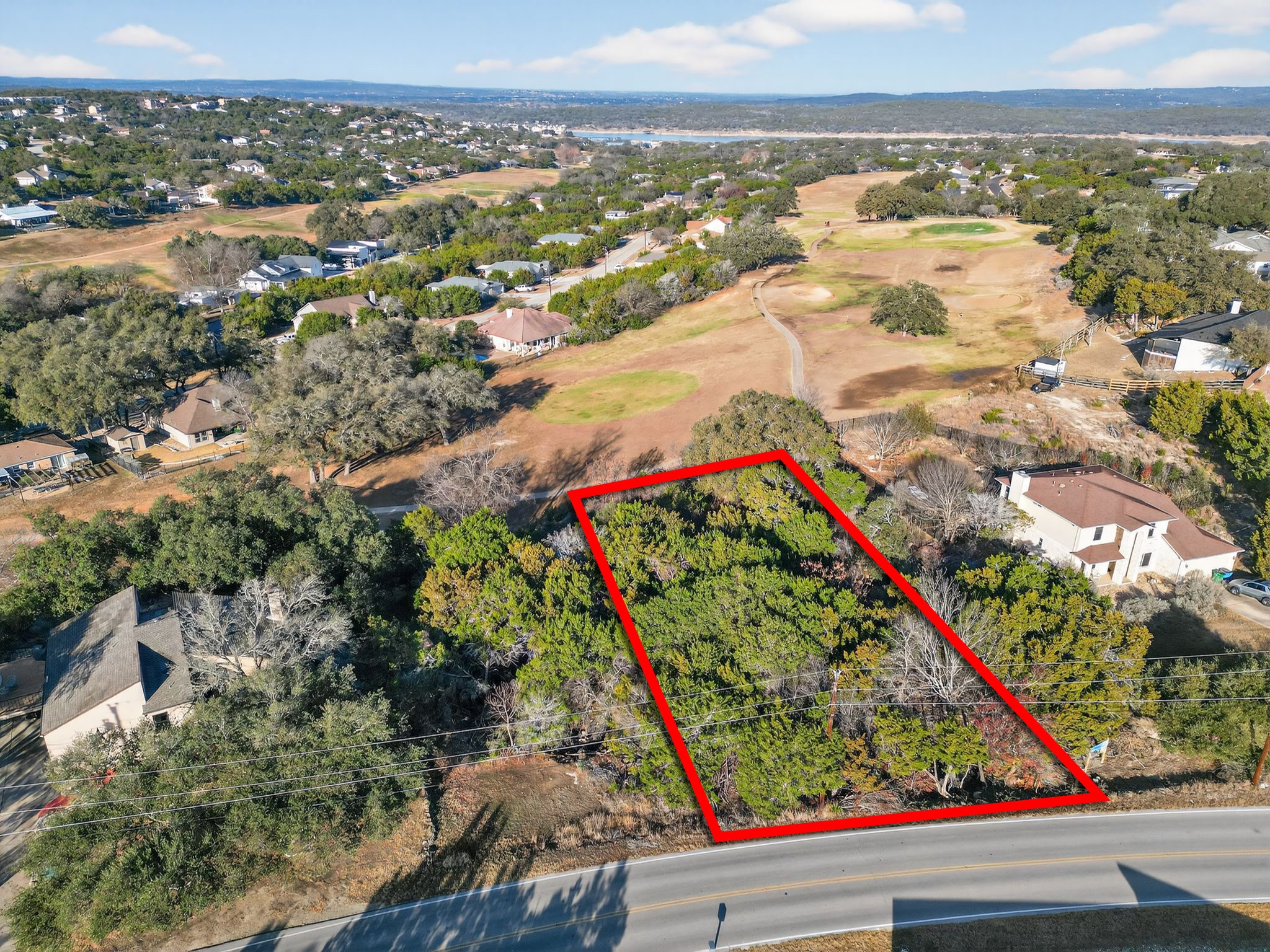 4106 Outpost Trace Lago Vista, TX 78645 - Photo 31 of 40 an aerial view of beach and city