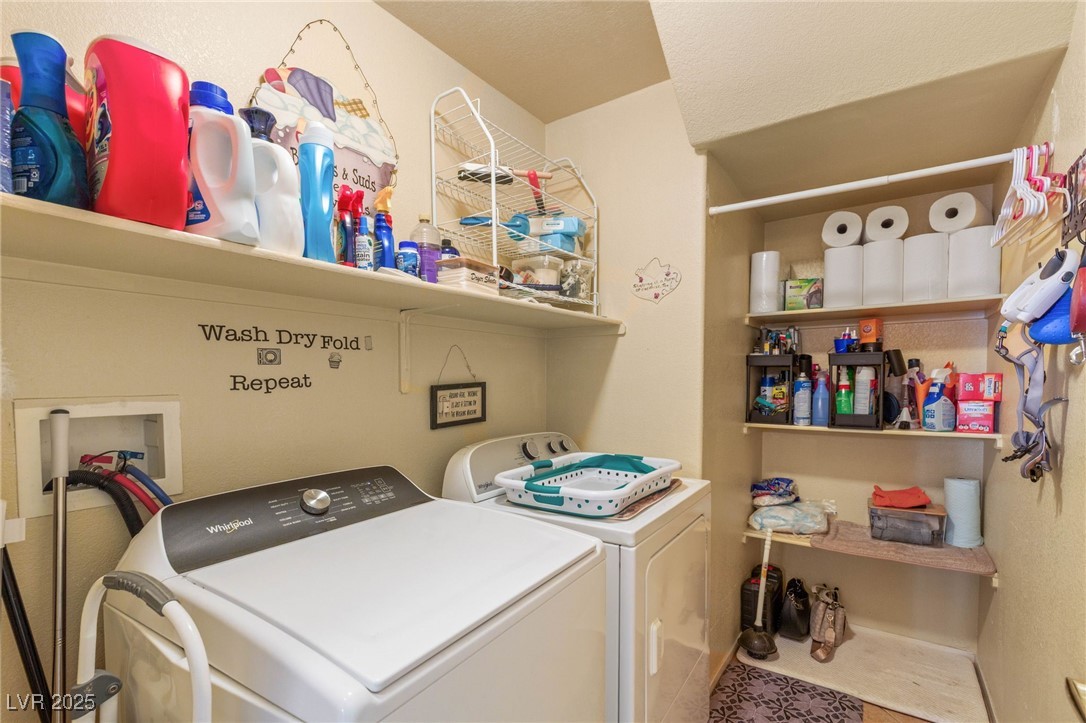 1591 Rusty Ridge Lane Henderson, NV 89002 - Photo 15 of 27 Laundry area featuring independent washer and dryer and tile patterned floors