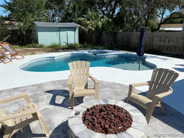 a view of outdoor space and seating area