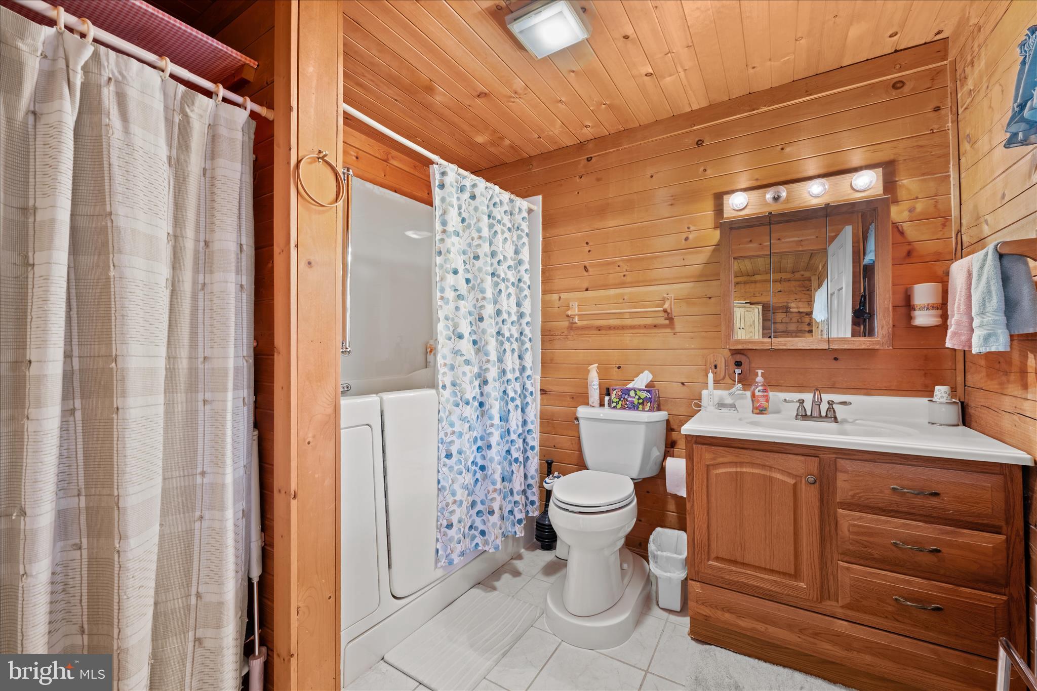 4176 Timber Ridge Road Berkeley Springs, WV 25411 - Photo 19 of 61 a bathroom with a granite countertop sink toilet and shower
