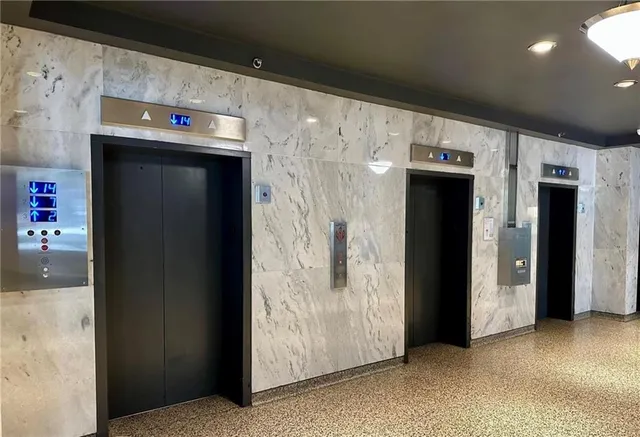 a view of hallway with livingroom