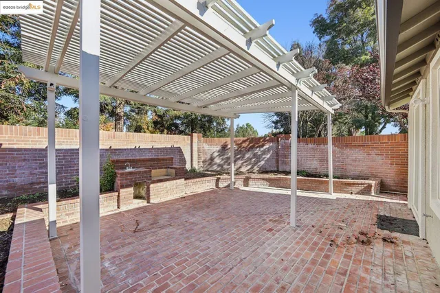 a view of a wooden dinning area