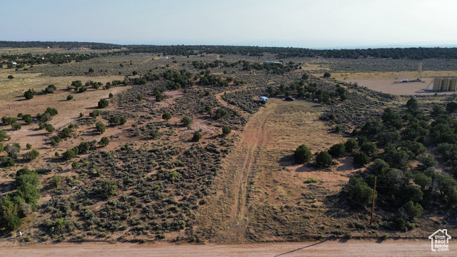 Aerial view of sparsely populated area