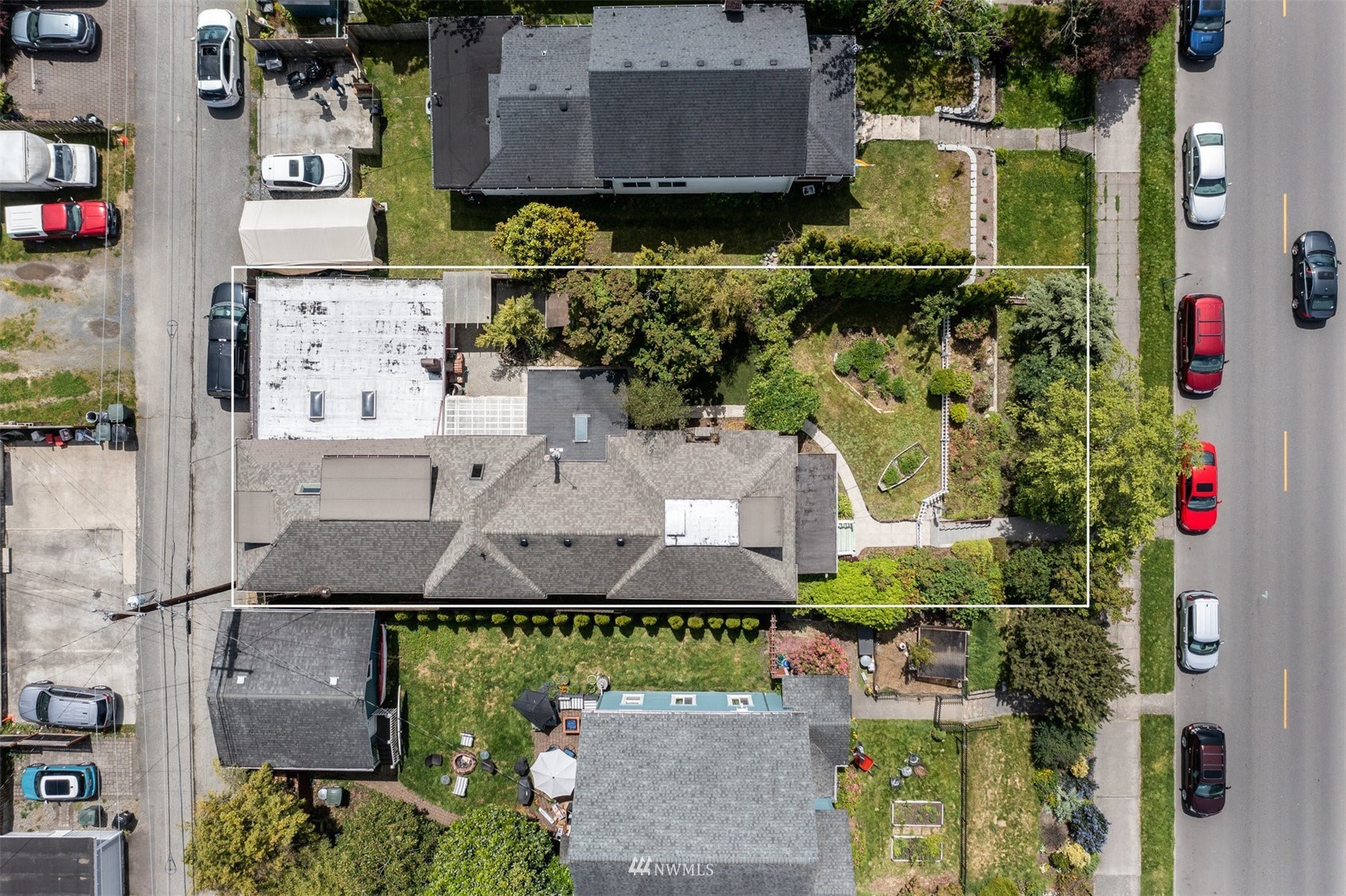 2313 Rucker Avenue Everett, WA 98201 - Photo 35 of 35 an aerial view of a house with a garden