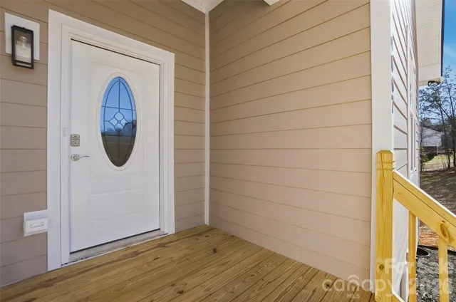 a front view of a house with door