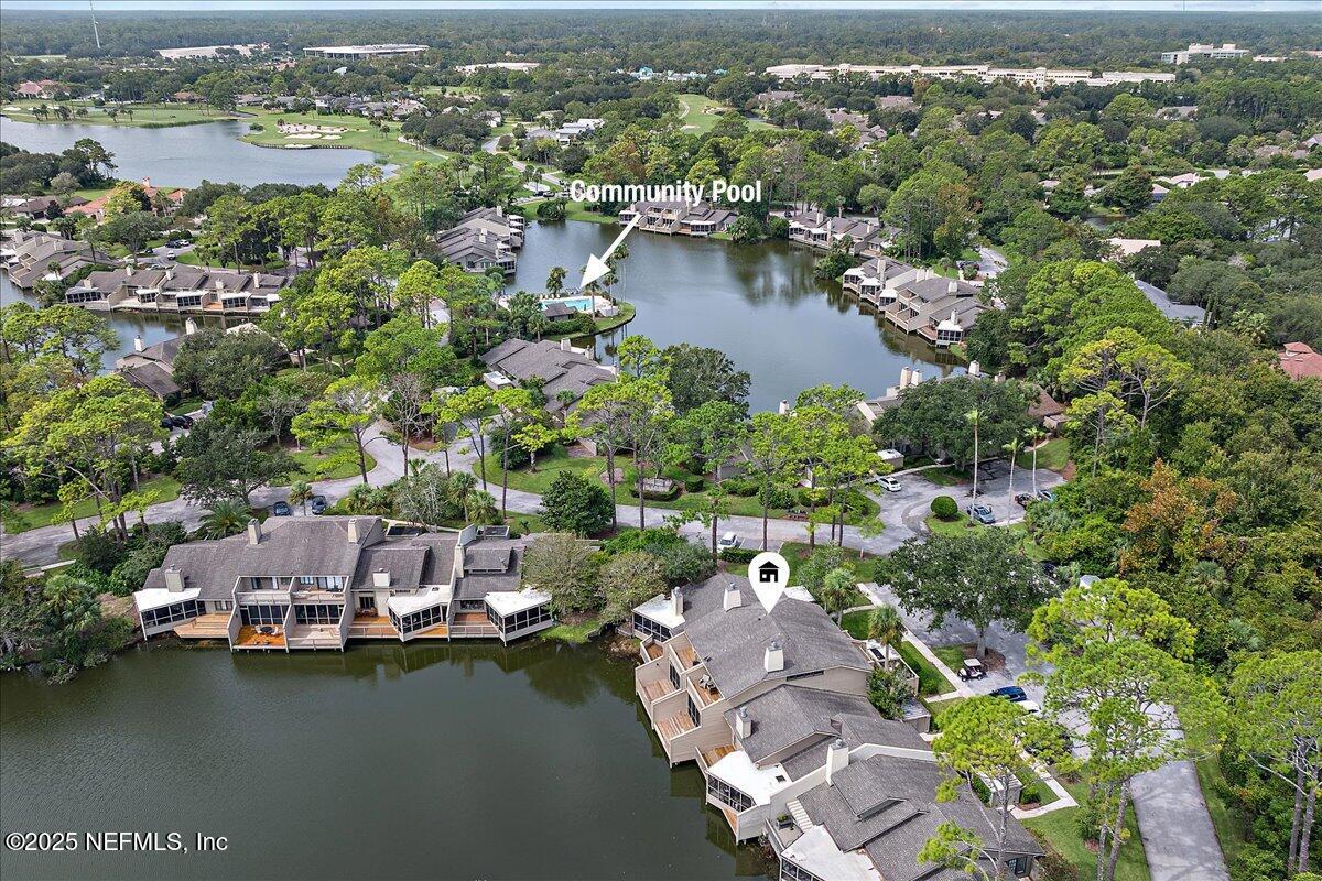41 Fishermans Cove Road Ponte Vedra Beach, FL 32082 - Photo 35 of 36 an aerial view of lake and residential houses with outdoor space