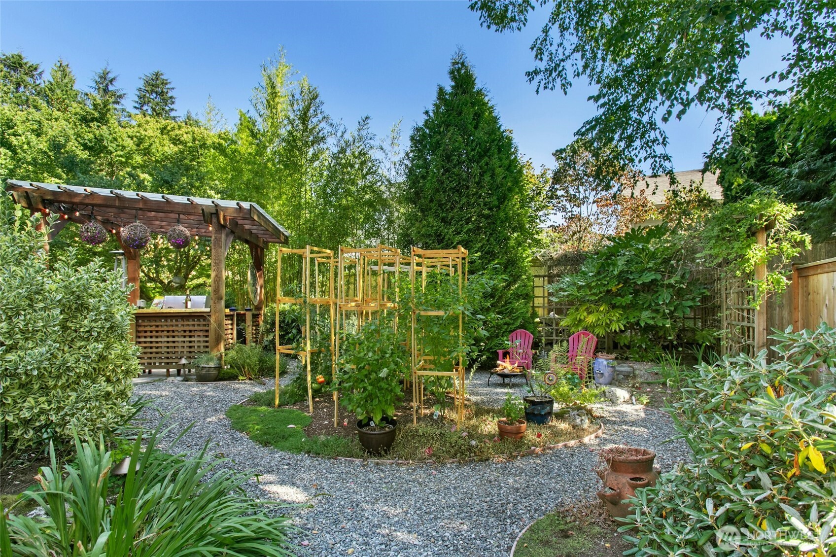 19033 29th Avenue Southeast Bothell, WA 98012 - Photo 30 of 40 a garden view with a seating space