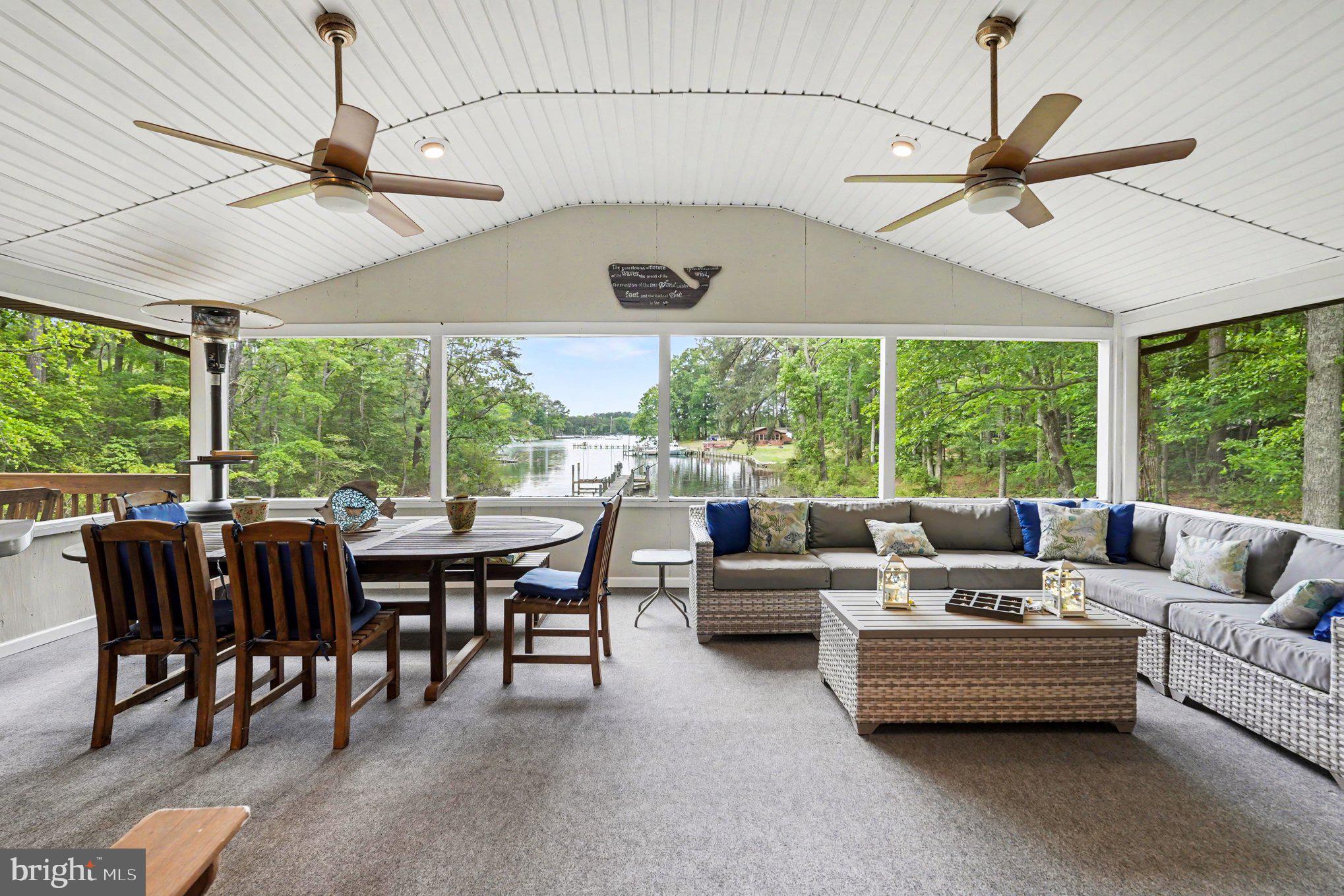 306 Liberty Road Reedville, VA 22539 - Photo 24 of 46 HUGE 16 x 20 screened in porch with waterviews