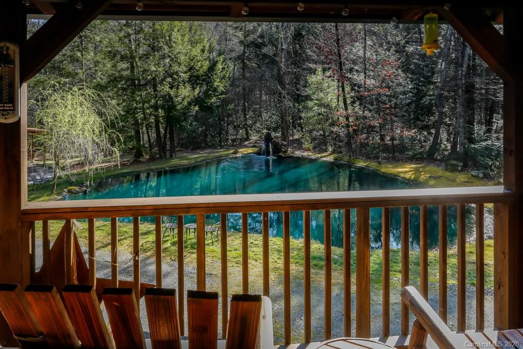 997 Proctor Road Lake Lure, NC 28746 - Photo 28 of 40 a view of a balcony with wooden floor