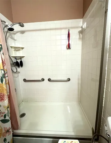 a front view of a building with windows