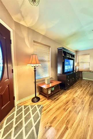 a kitchen with a stove and a microwave