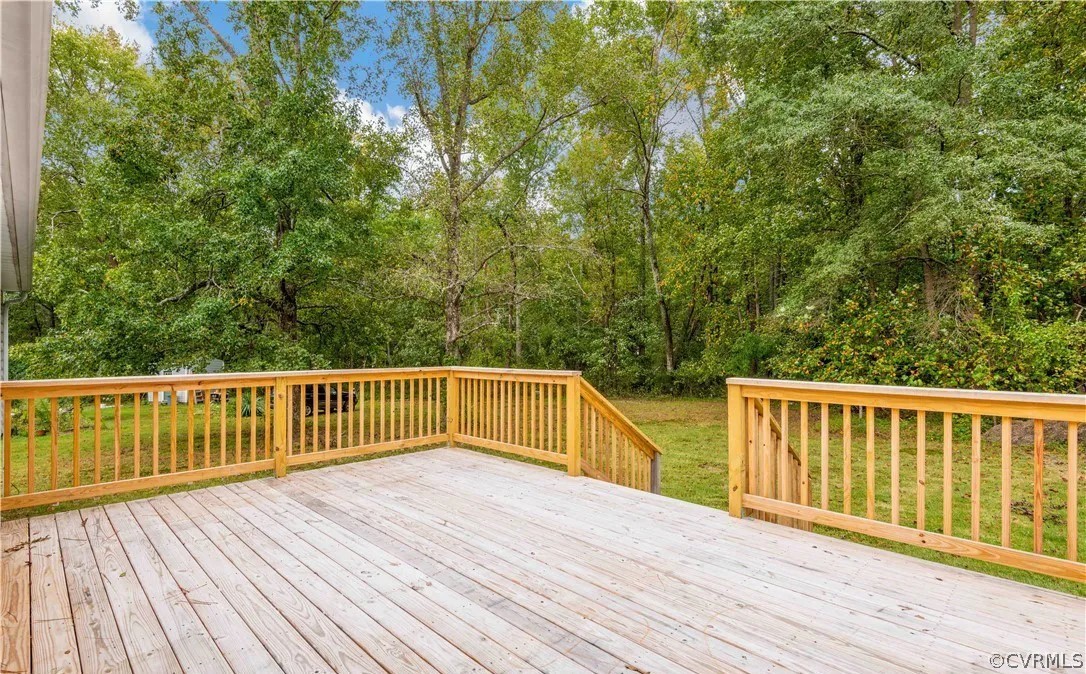 View of wooden deck