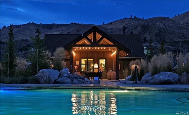 a view of a lake with mountain view